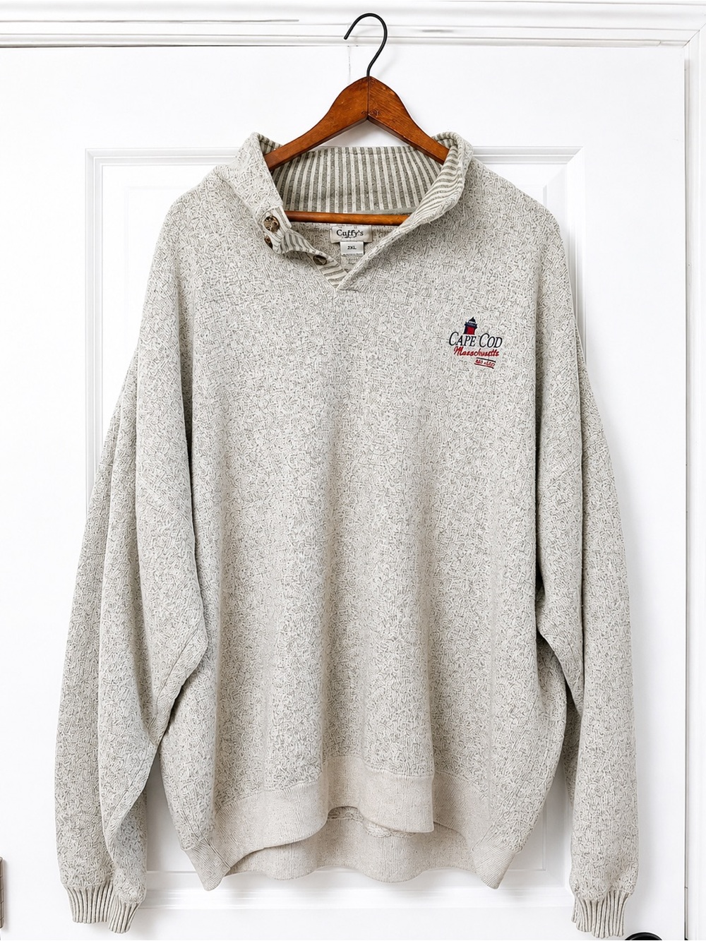 Cuffy’s of Cape Cod Quarter Button Pullover Sweater – 2XL